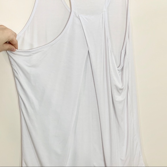 🌸MIPPO Women's White Split Racerback Workout Tank - Picture 7 of 7